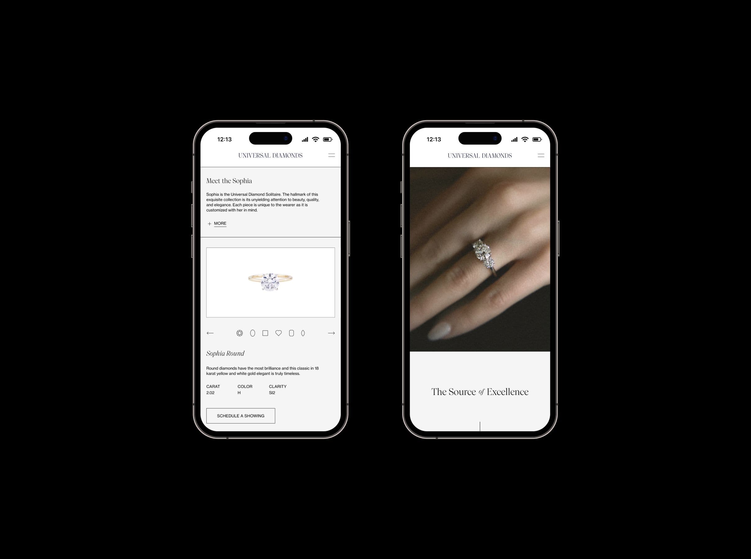 Universal Diamonds Brand Design & Website Design