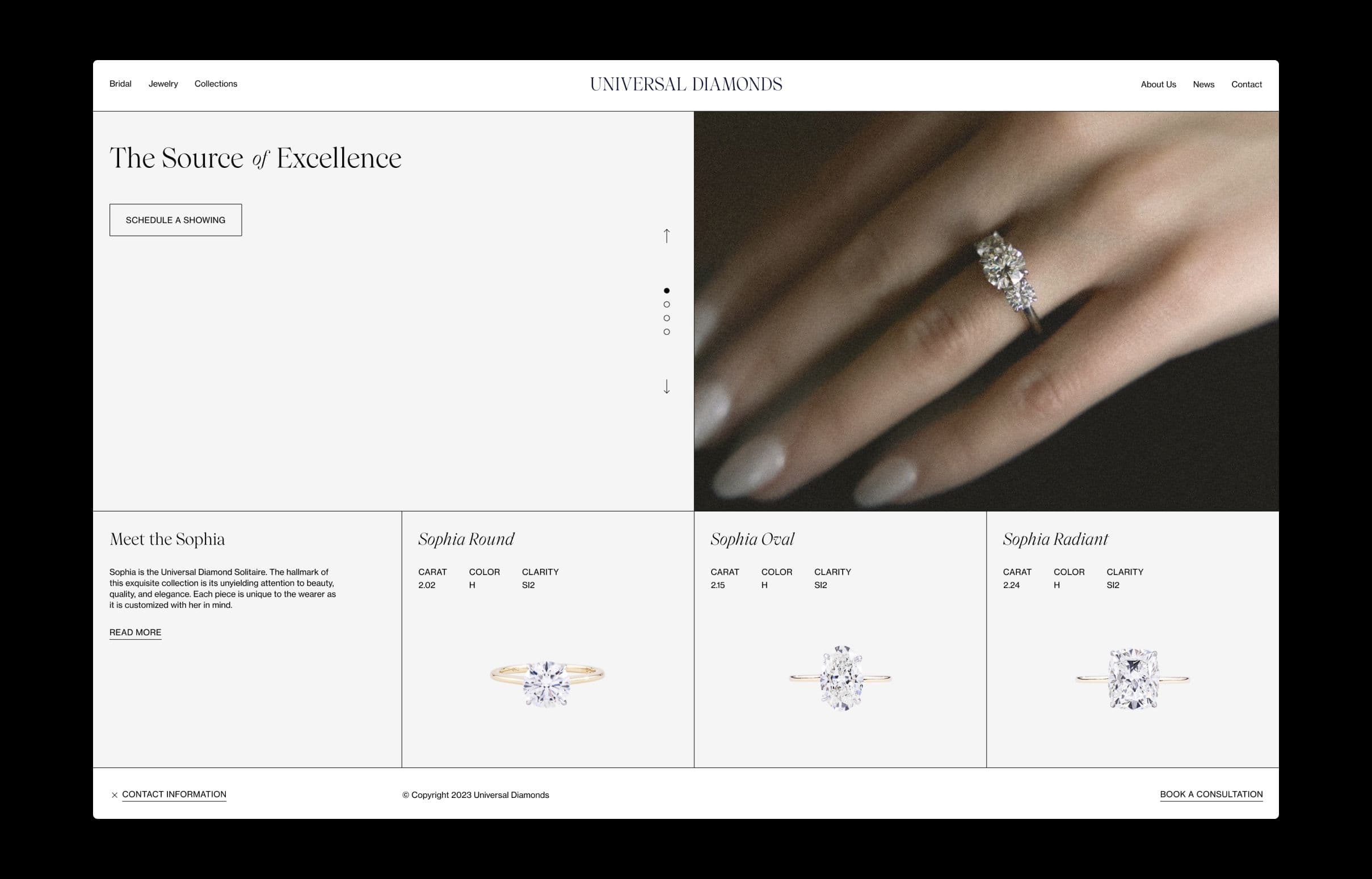 Universal Diamonds Brand Design & Website Design