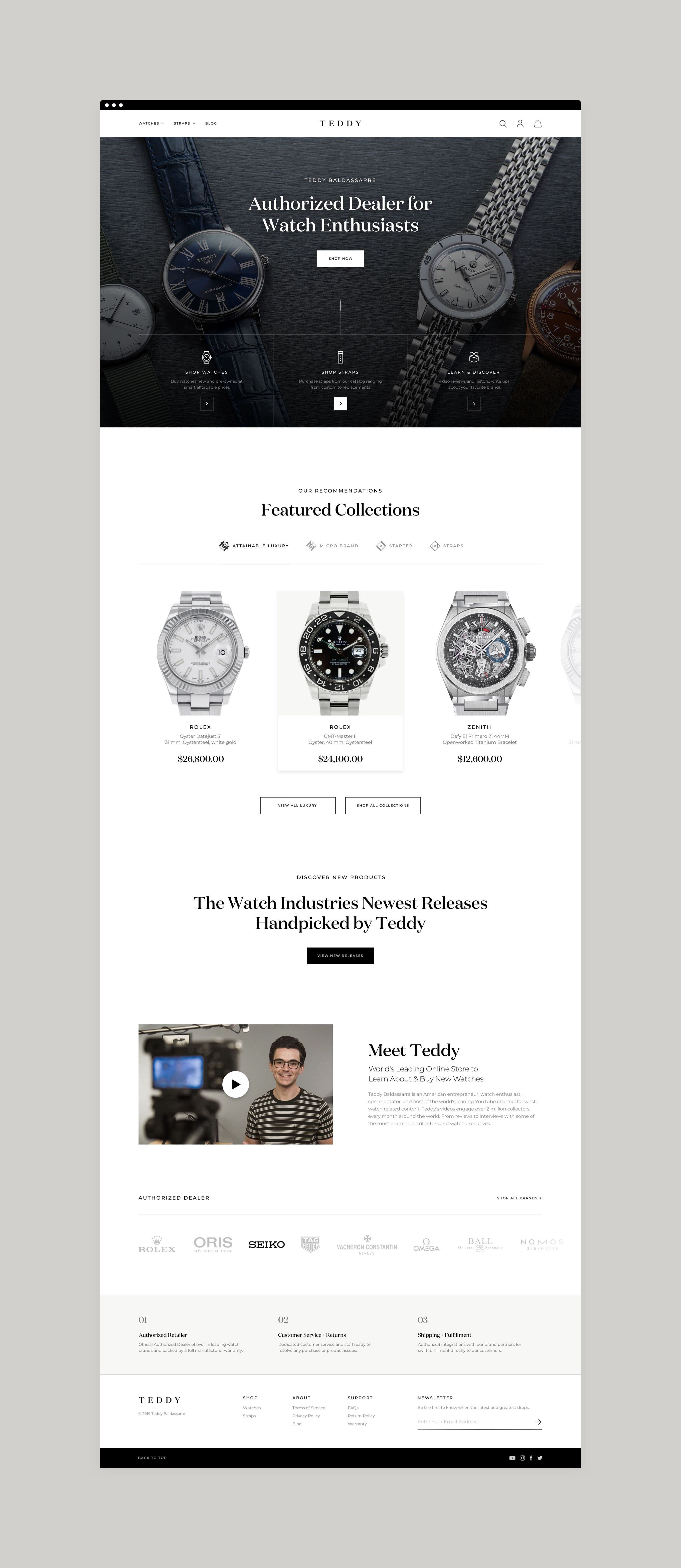 Teddy Baldassarre Homepage Design
